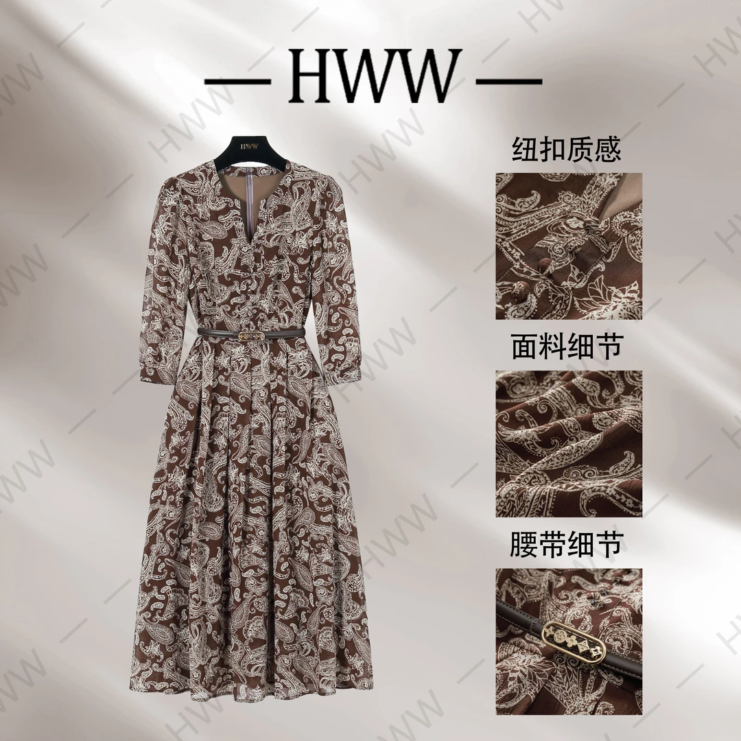 【赫尔温】新中式设计款时尚收腰显瘦连衣裙DHZFF50073