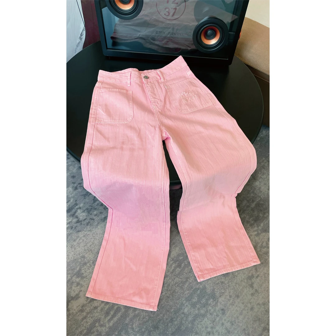 《An ni》【MM】肌理感牛仔裤夏季新款显瘦直筒裤子 Ani-B722