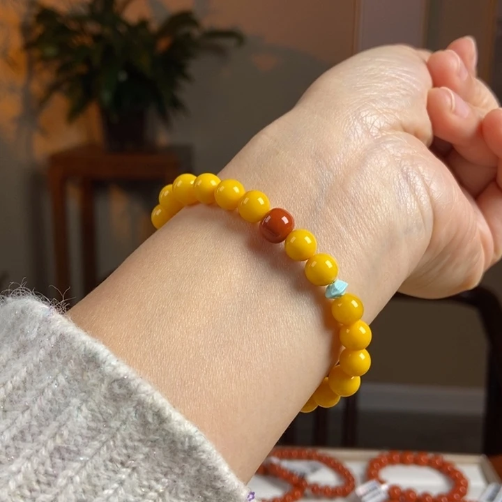 琥珀手链未镶嵌蜜蜡手串7