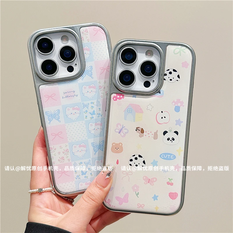 电镀大孔相框滴胶适用苹果iPhone16/华为荣耀/小米手机壳pura70潮