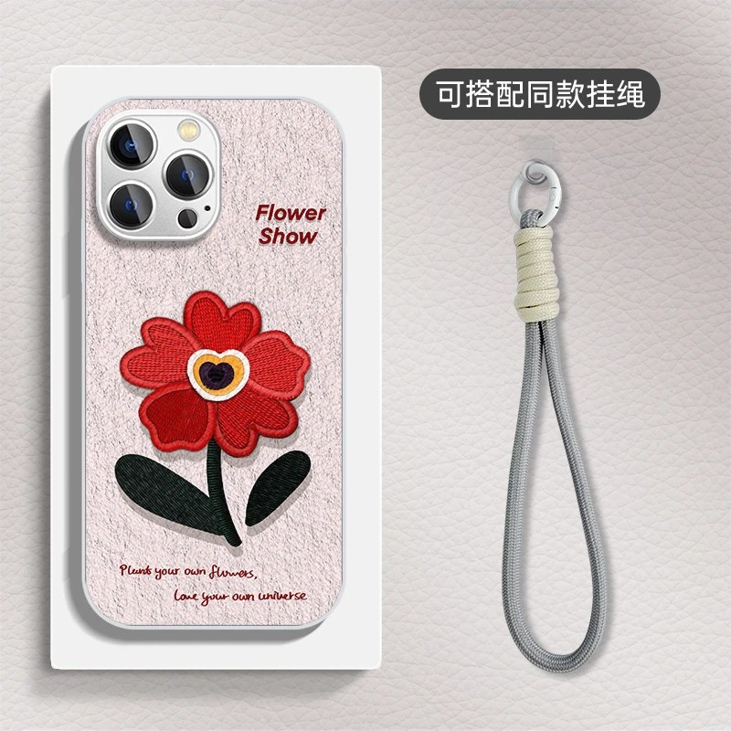 适用于苹果16华为OPPO小米VIVO时尚个性金属漆小羊皮手机壳HA0414