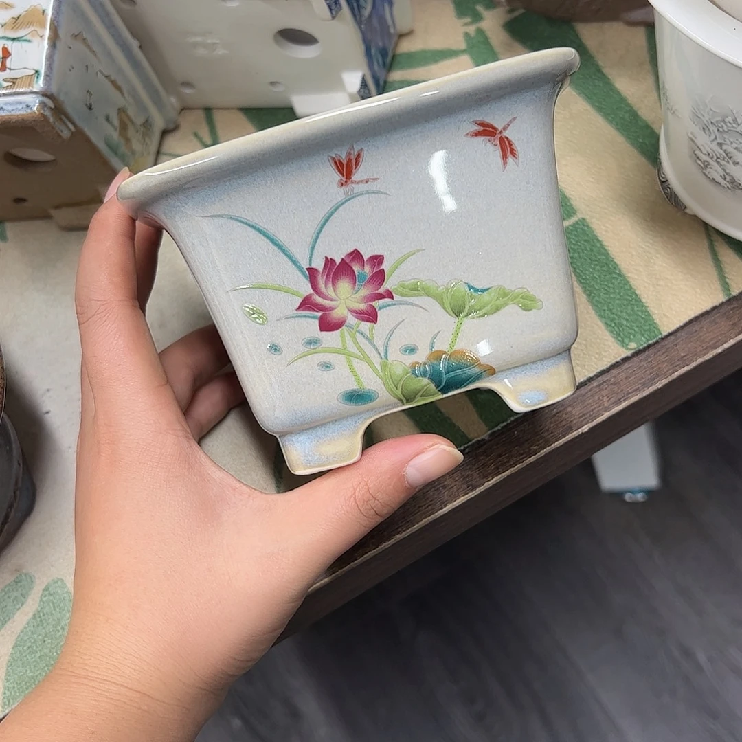 花盆紫砂232号瑕疵13/9cm窑变