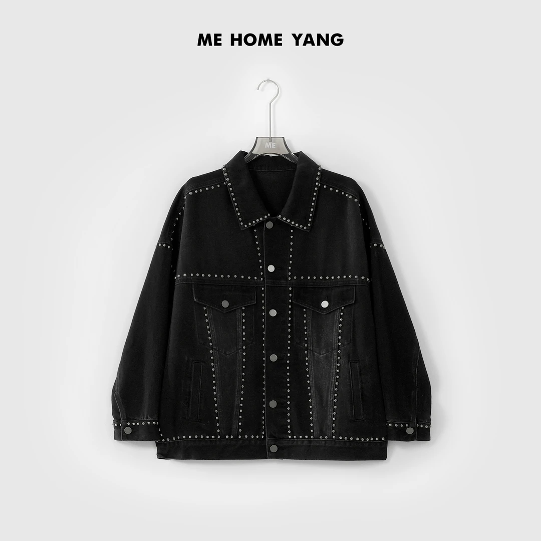 ME【铆钉牛仔外套】轻奢极简新款时尚百搭宽松外套MEQA1211
