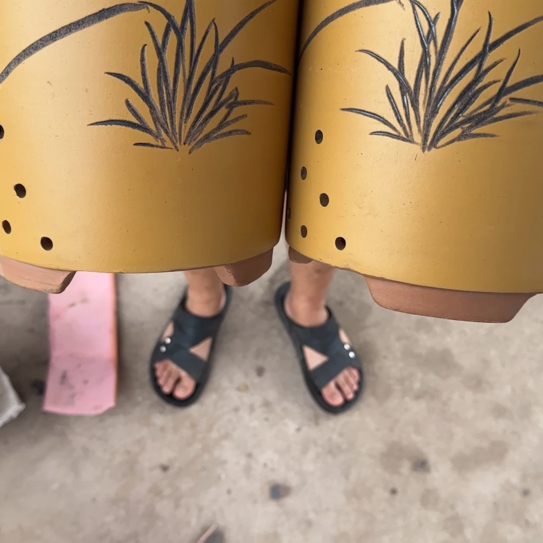 紫砂花盆口径14.18口径