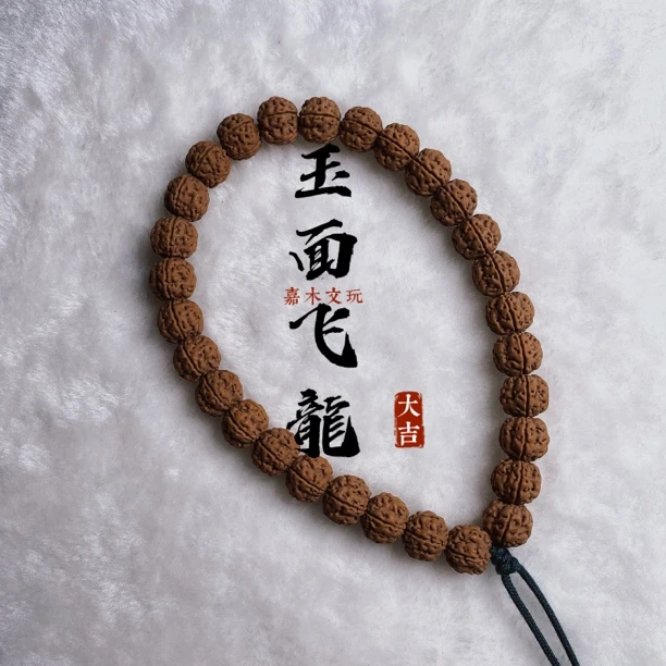 金刚菩提子原皮原色圆形桩飞龙菩提手持