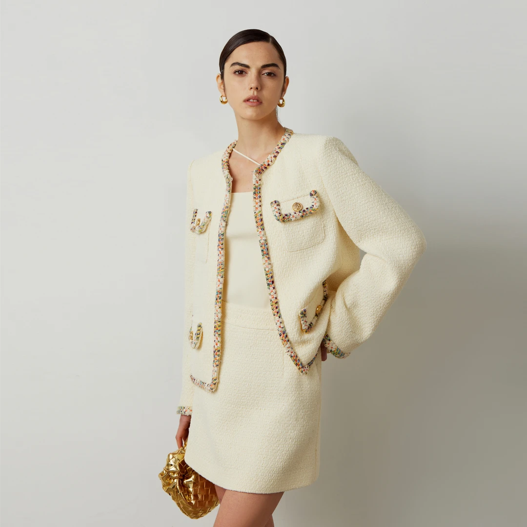 LYNEE 手工彩色织带轻奢小香风外套女 LGD2ESW152