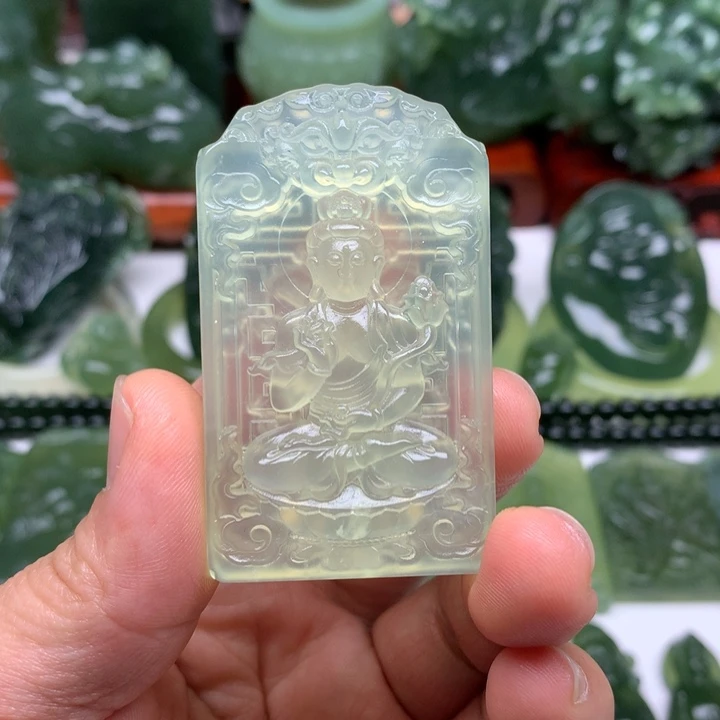 蛇纹石玉未镶嵌颈饰
