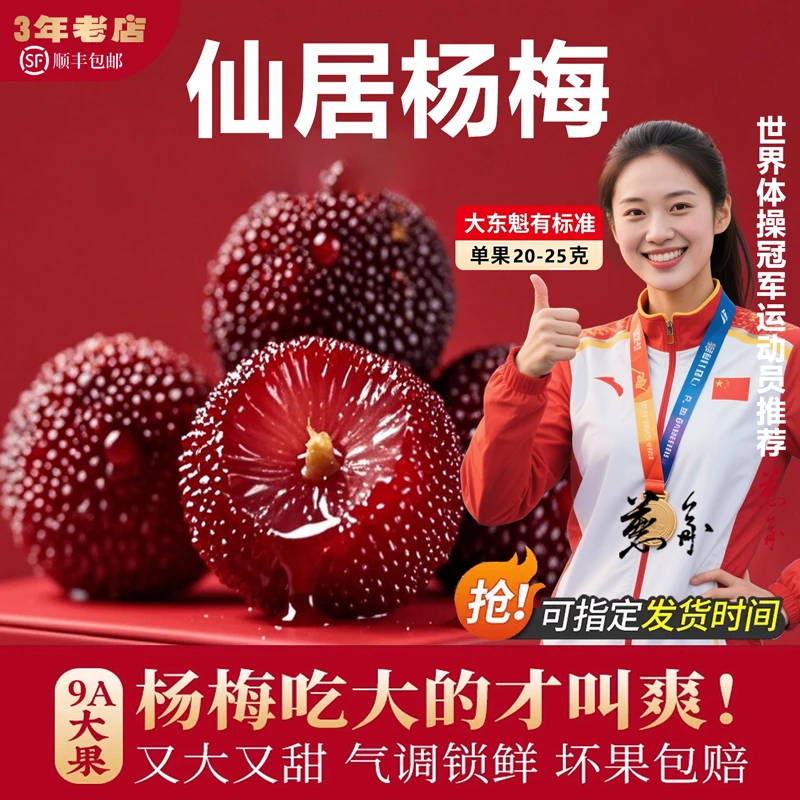 9A高山18-23g仙居东魁杨梅现摘现发当季孕妇水果新鲜采摘发顺丰