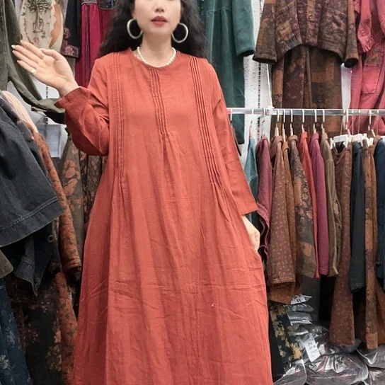 织绣招财猫双层麻裙