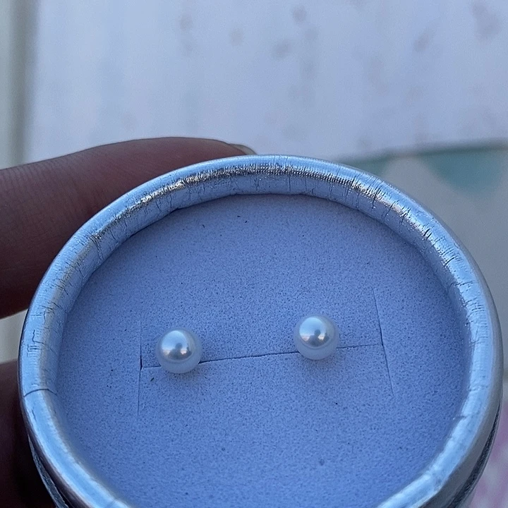 银S925镶嵌淡水珍珠耳饰