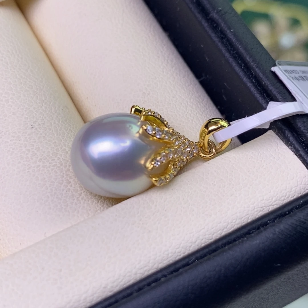 海水珍珠银S925镶嵌颈饰