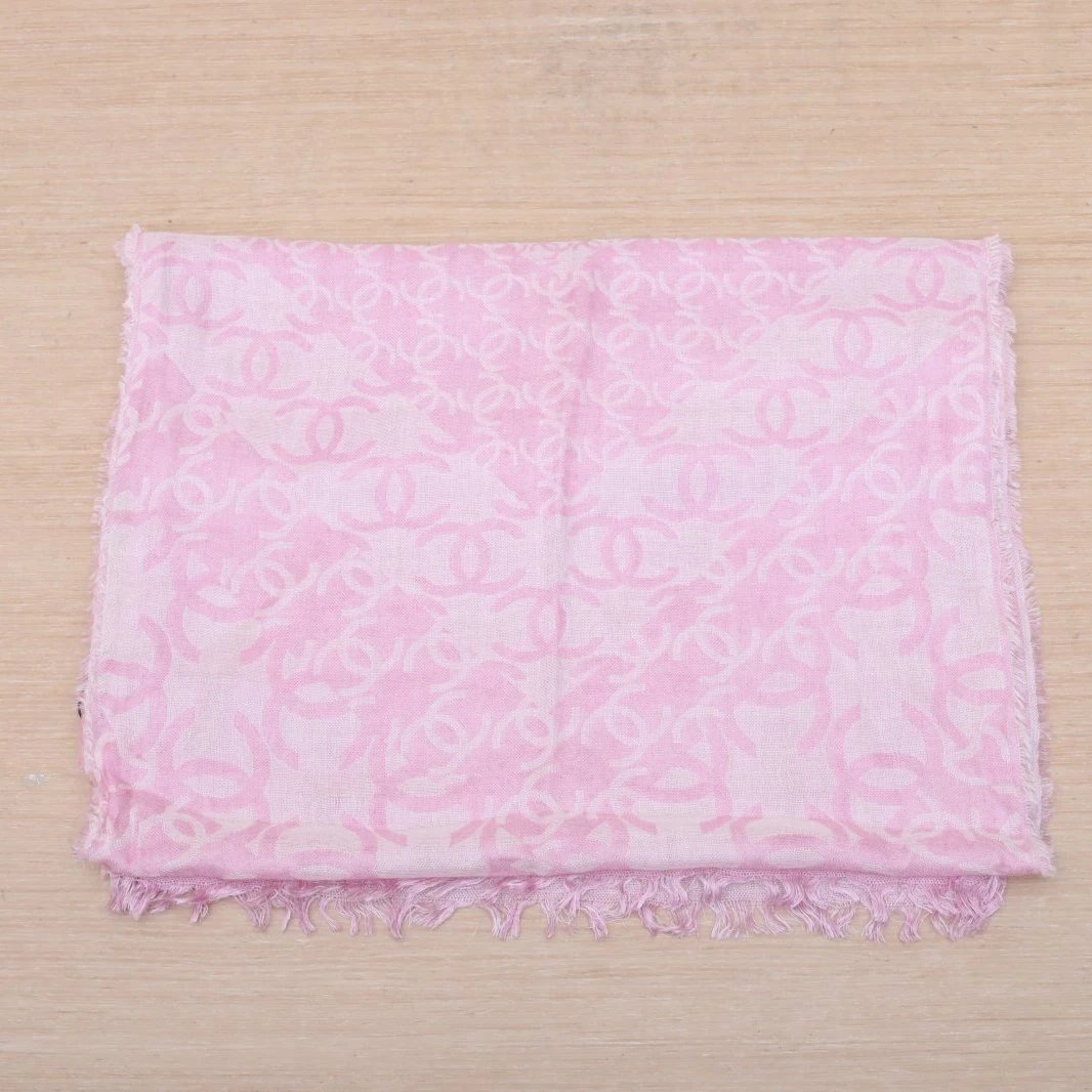 95新 Chanel/香奈儿 山羊绒 香奈儿 logo 围巾 P215867873