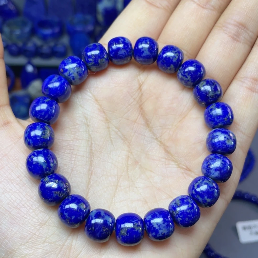 青金石未镶嵌10×9mm老型手串