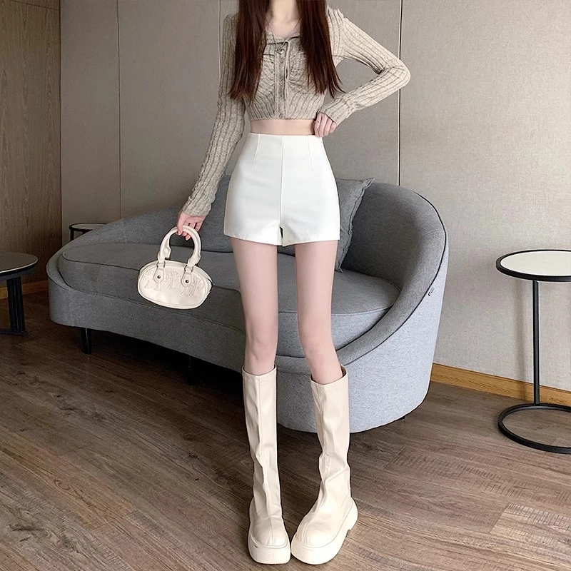 爵士舞短裤女团舞蹈热裤春夏季辣妹高腰显瘦弹力白色防走光安全裤