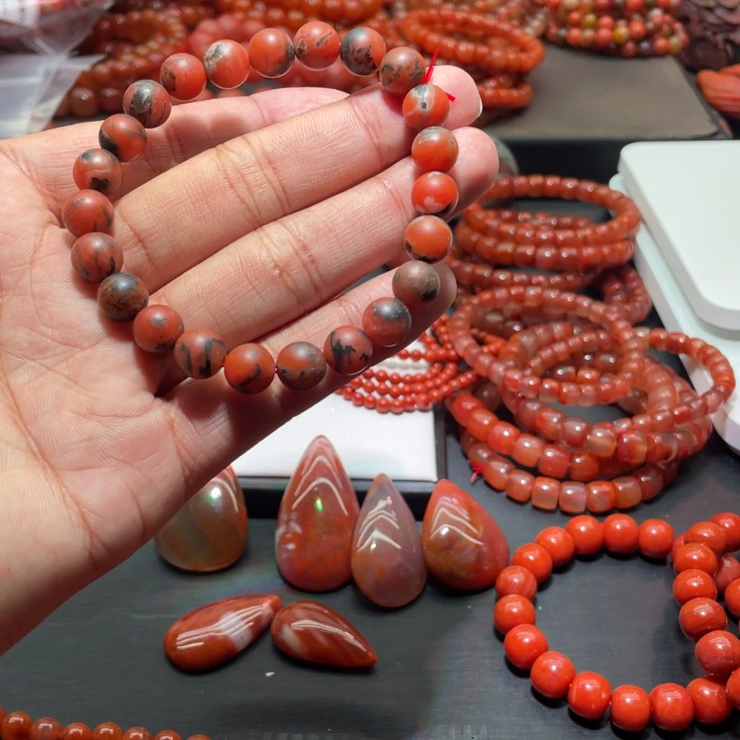 南红玛瑙手链未镶嵌