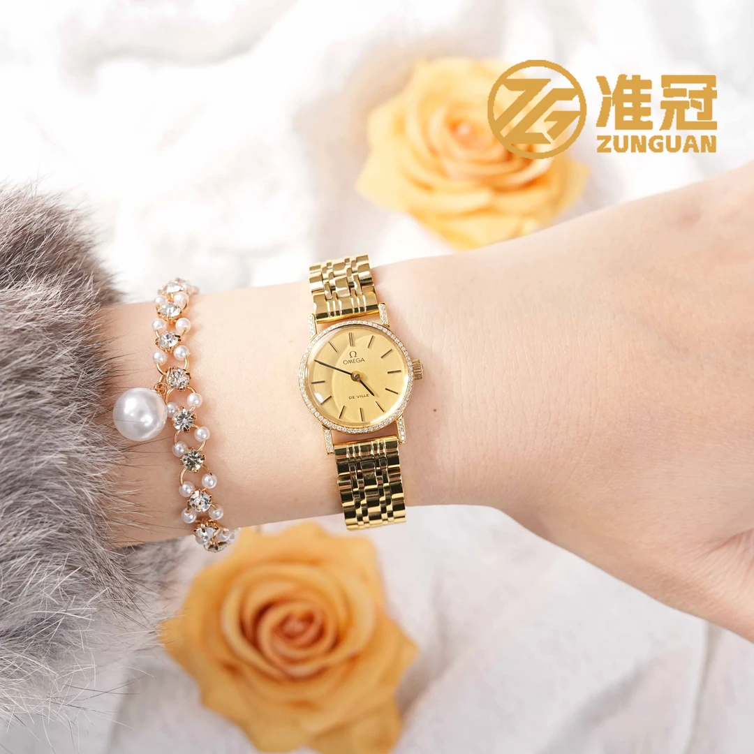 95新 Omega/欧米茄 19mm手动机械QC4266蝶飞系列瑞士名表