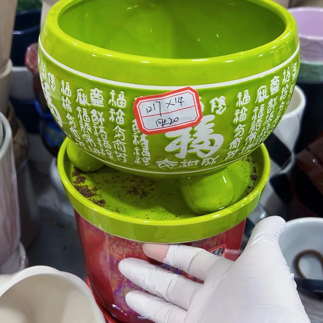 外贸尾单陶瓷花盆凑单10米包邮