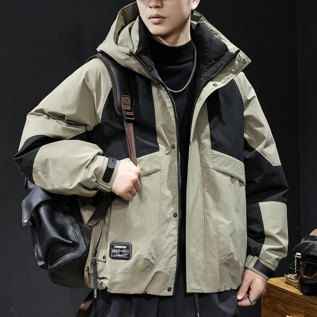 MR.MUDI/穆迪先生白鸭羽绒服男冬季新款加厚保暖连帽潮牌工装外套