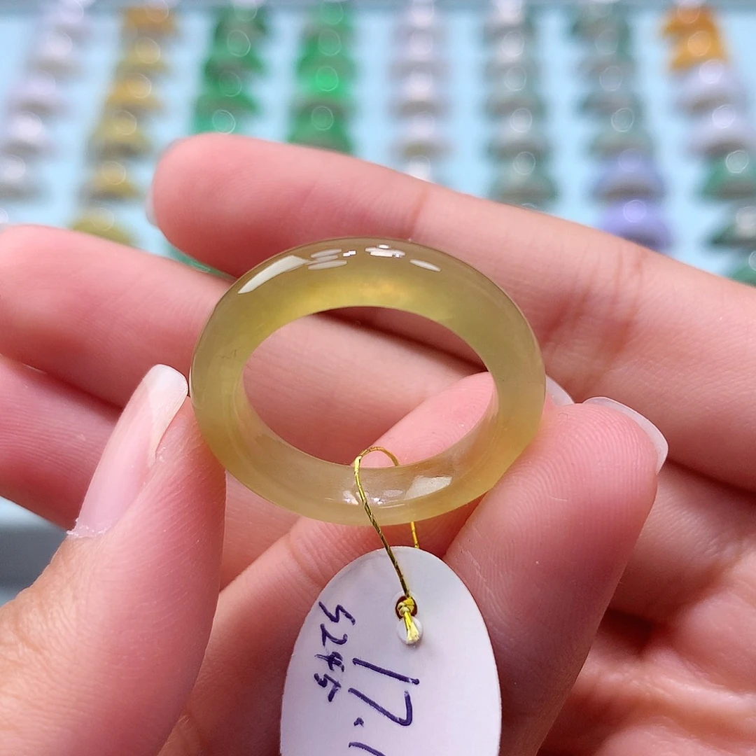 未镶嵌戒指翡翠1718圈