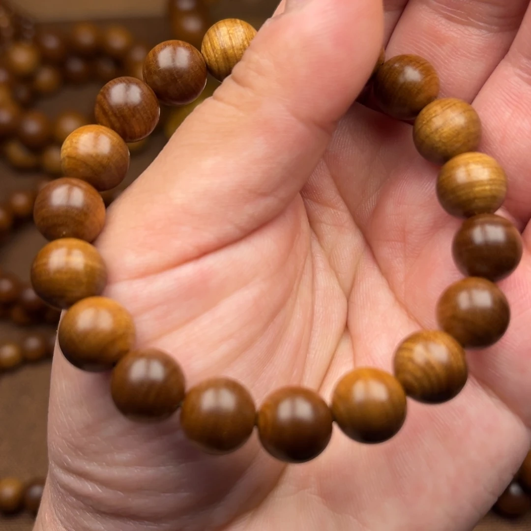 檀香木老山檀1.0圆珠单圈