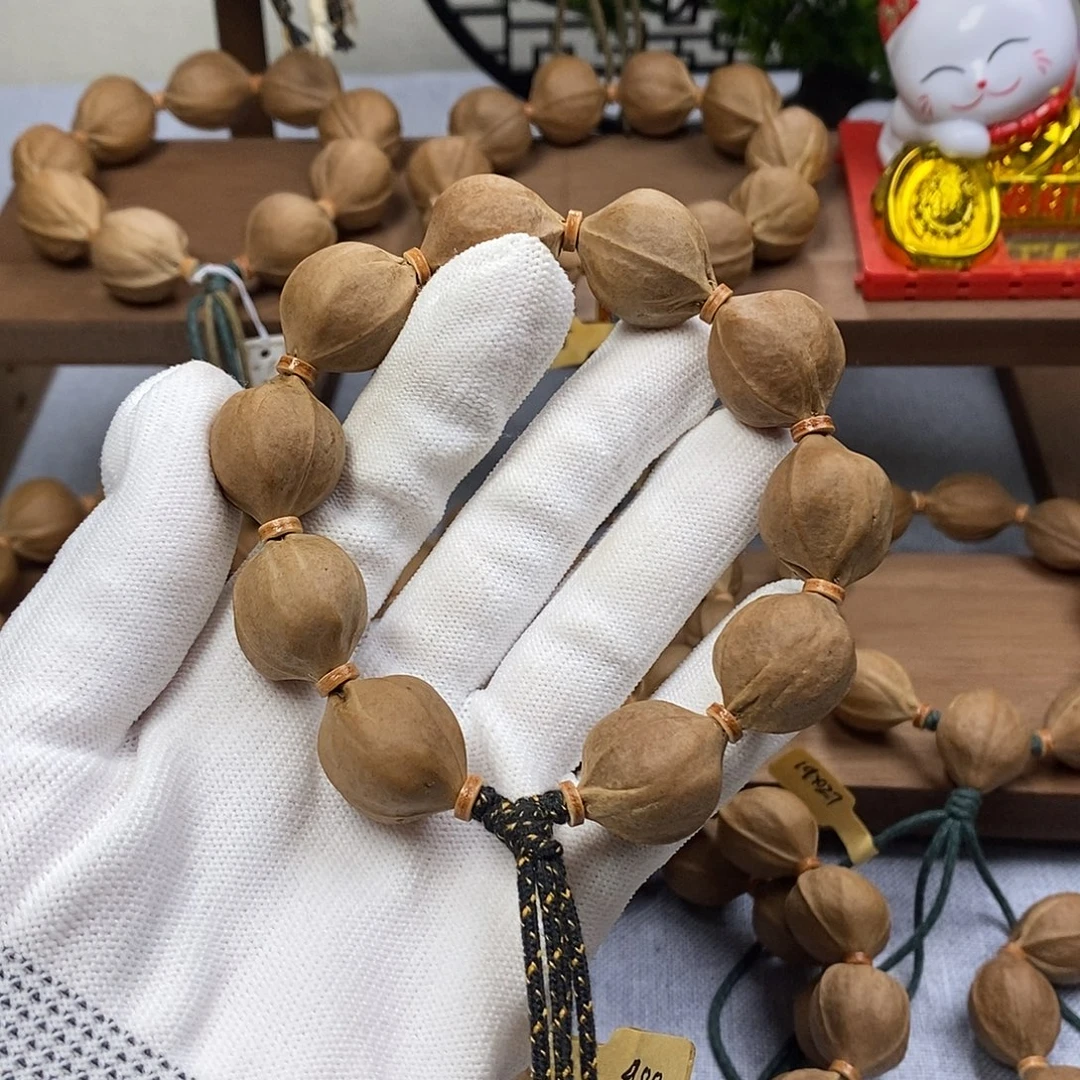 麋***露橄榄核手串梅林铁核1923