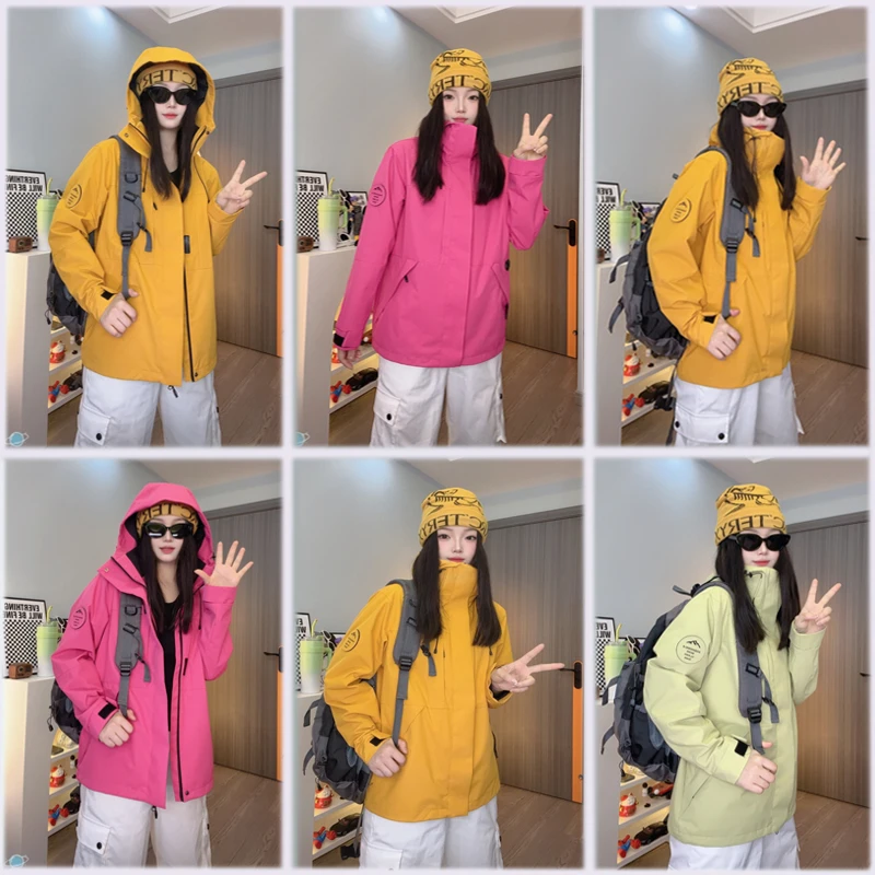 新款户外可拆卸情侣冲锋衣三合一防风防水两件套秋冬男女保暖外套