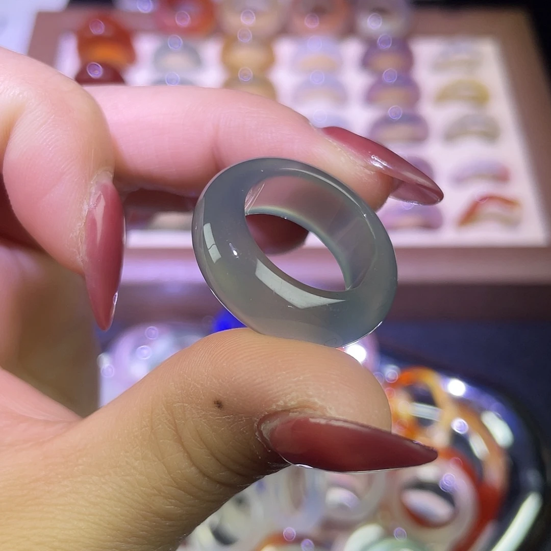 玛瑙/玉髓合金戒指16直径18不退换