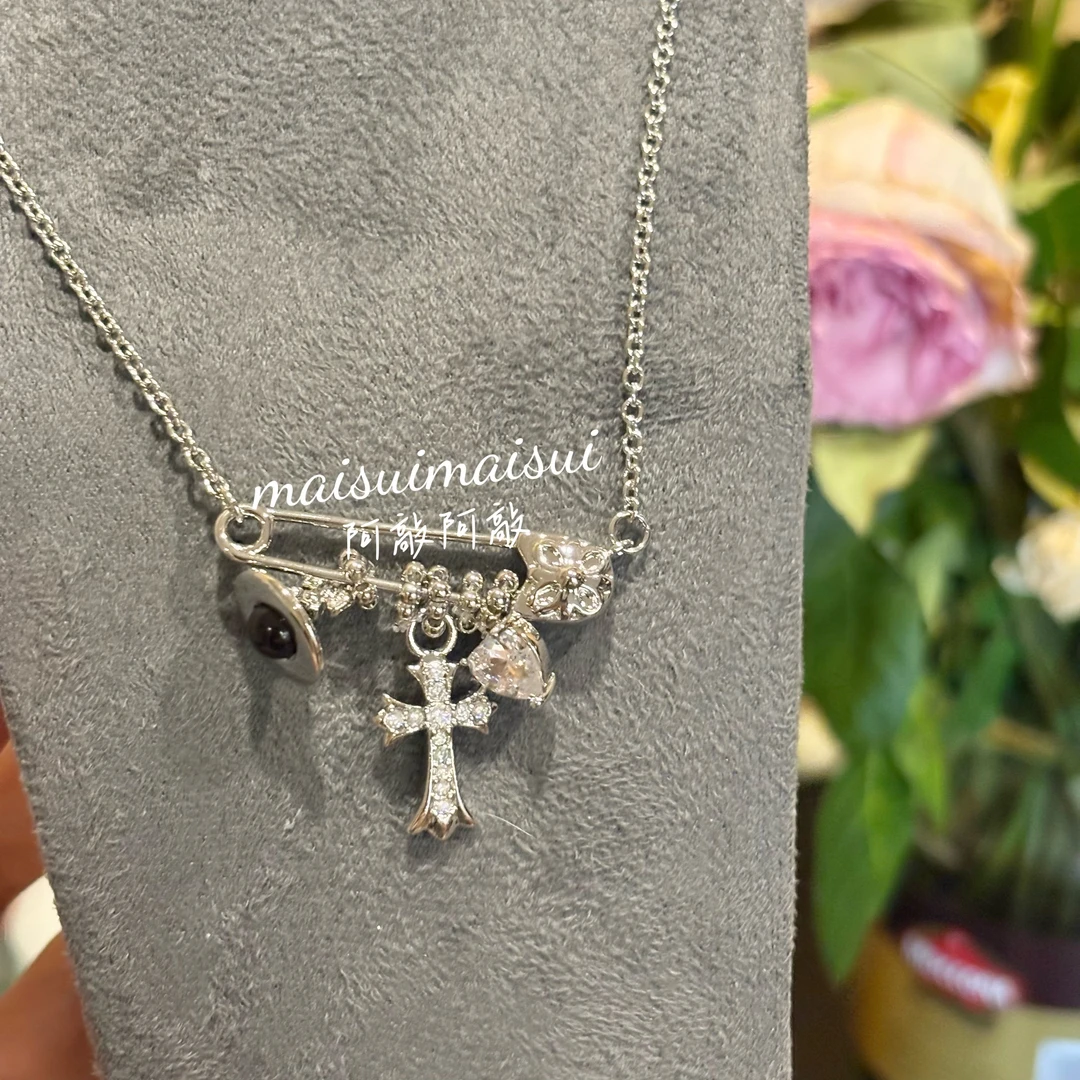 铜合金项链 【阿敲】A1391~十字架项链高级感轻奢小众-麦穗头饰