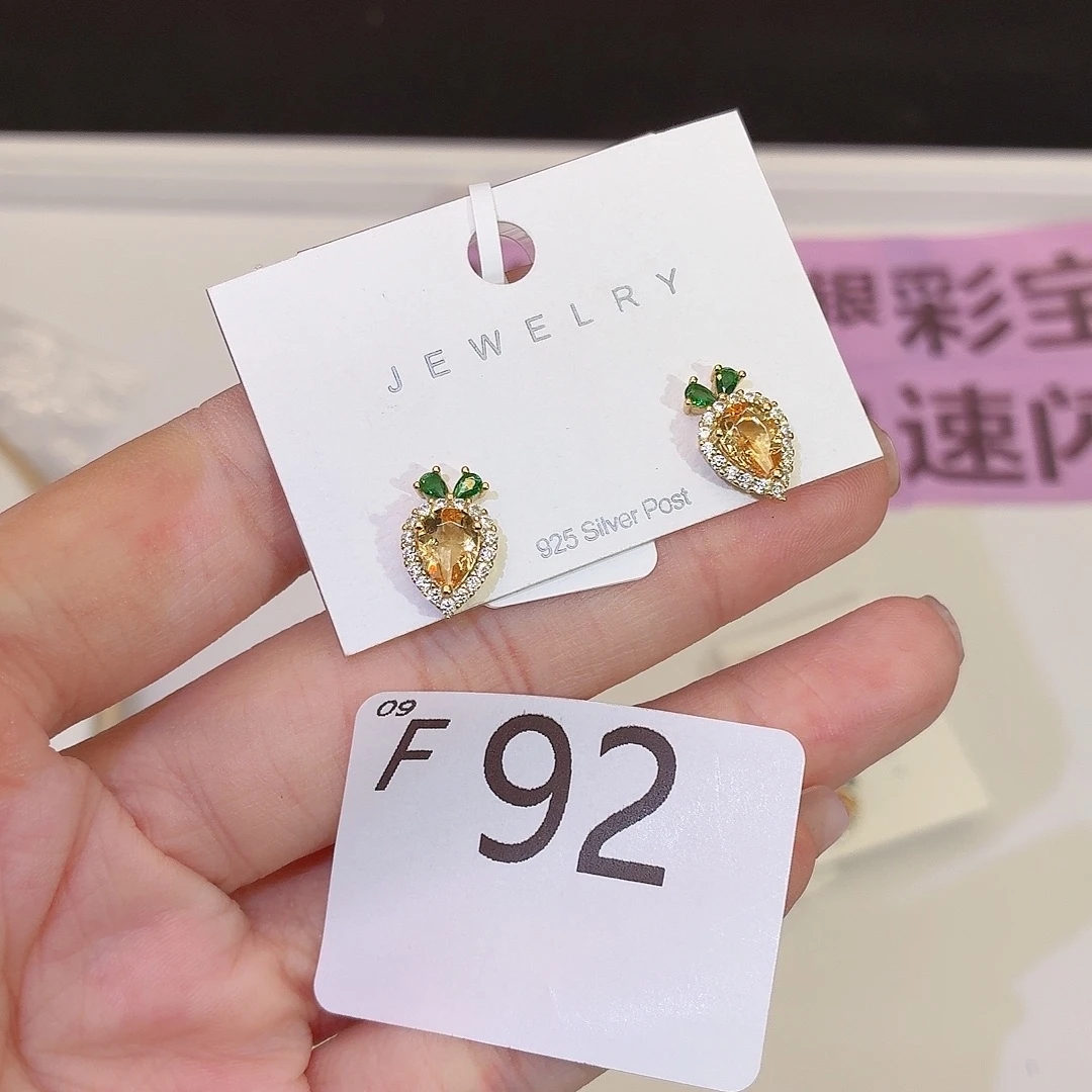 银S925镶嵌珠宝半成品水晶