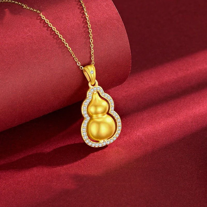 铜合金吊坠 葫芦项链高级轻奢时尚吊坠生日礼物送女友送老婆