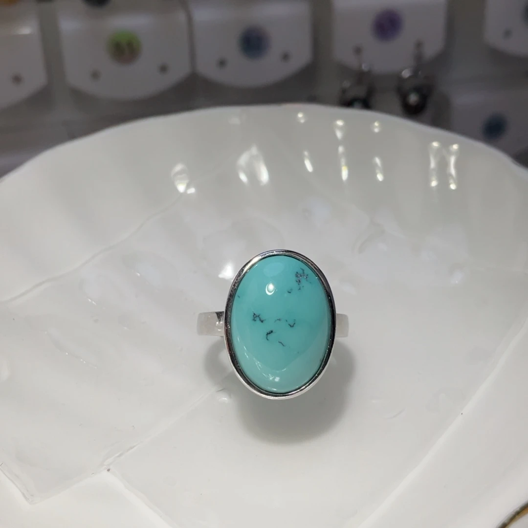 粉***控戒指银S925镶嵌淡水珍珠