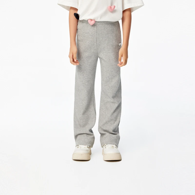 littlemoco童装25春装新款女童莫代尔混纺微喇叭长裤#KBE1PAT010