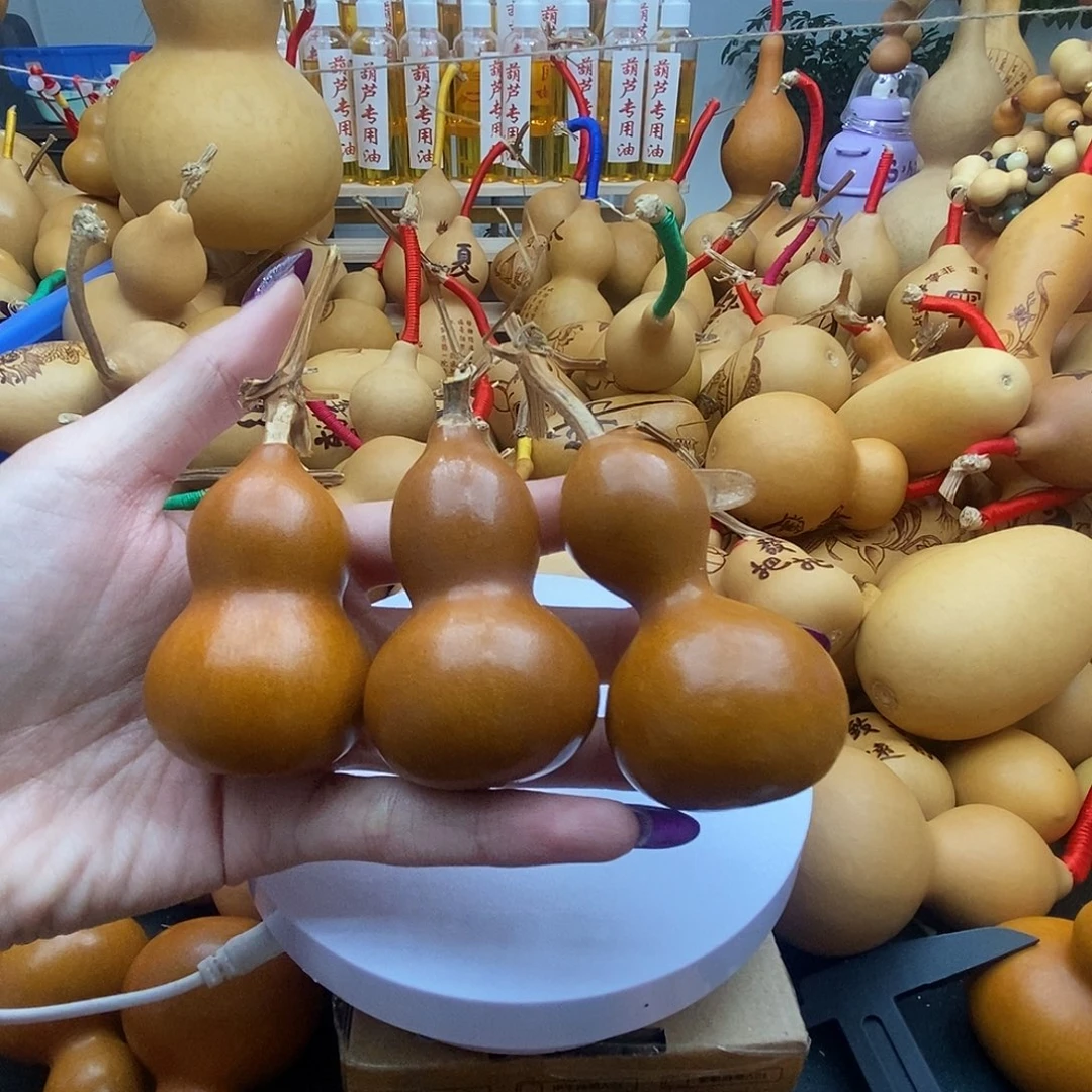我***傻香榧木葫芦工艺品