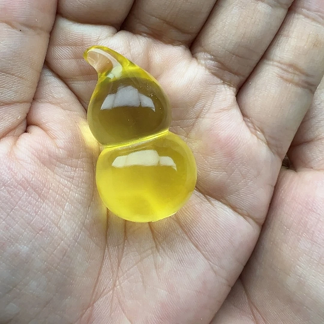 琥珀未镶嵌珠宝奇石葫芦打孔不退换