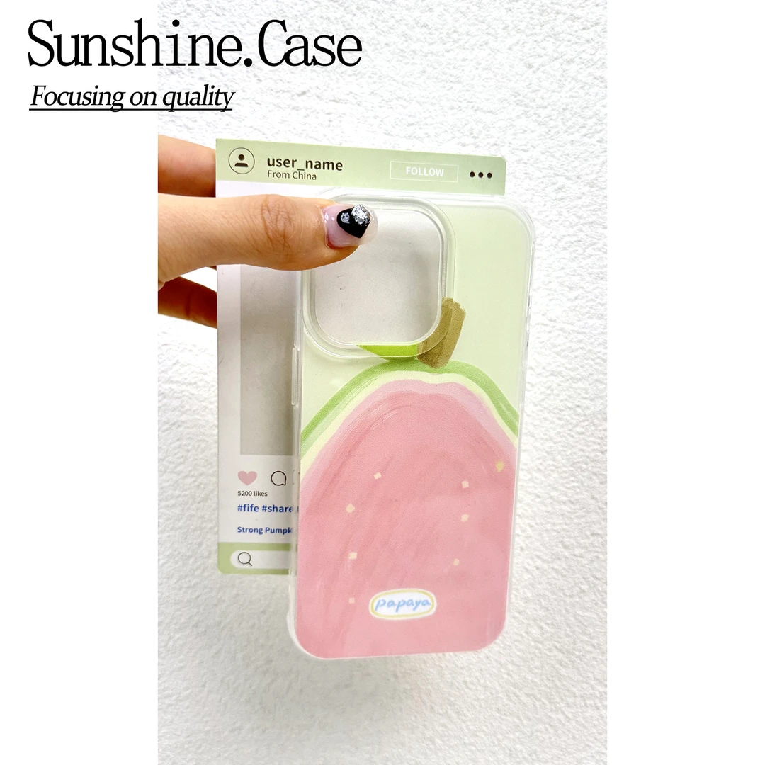 芭乐IMD手机壳适用苹果华为vivo小米oppo女款iphone16/15