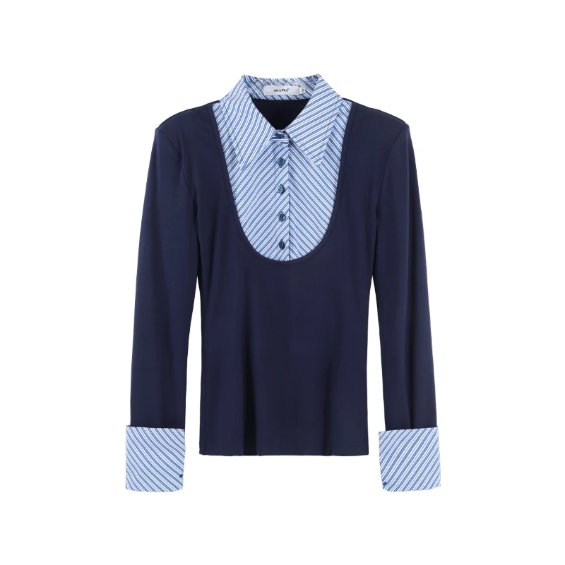 「美高日记」春季学院风衬衫法式复古长袖上衣HBZC641251nnassa