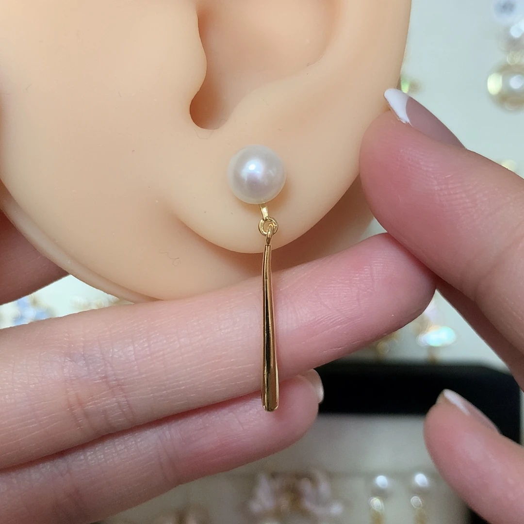 淡水珍珠耳饰合金