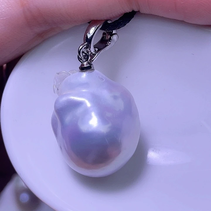 淡水珍珠银S925镶嵌颈饰30