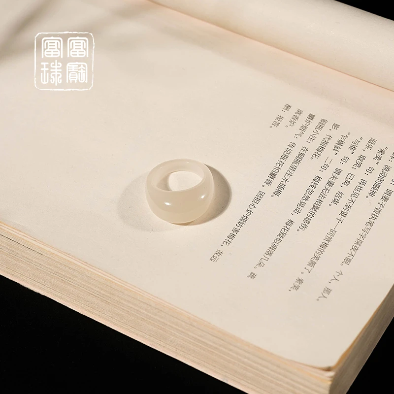 【南柔】富富珠宝 和田玉时尚气质戒指（天然珠宝多样性发）