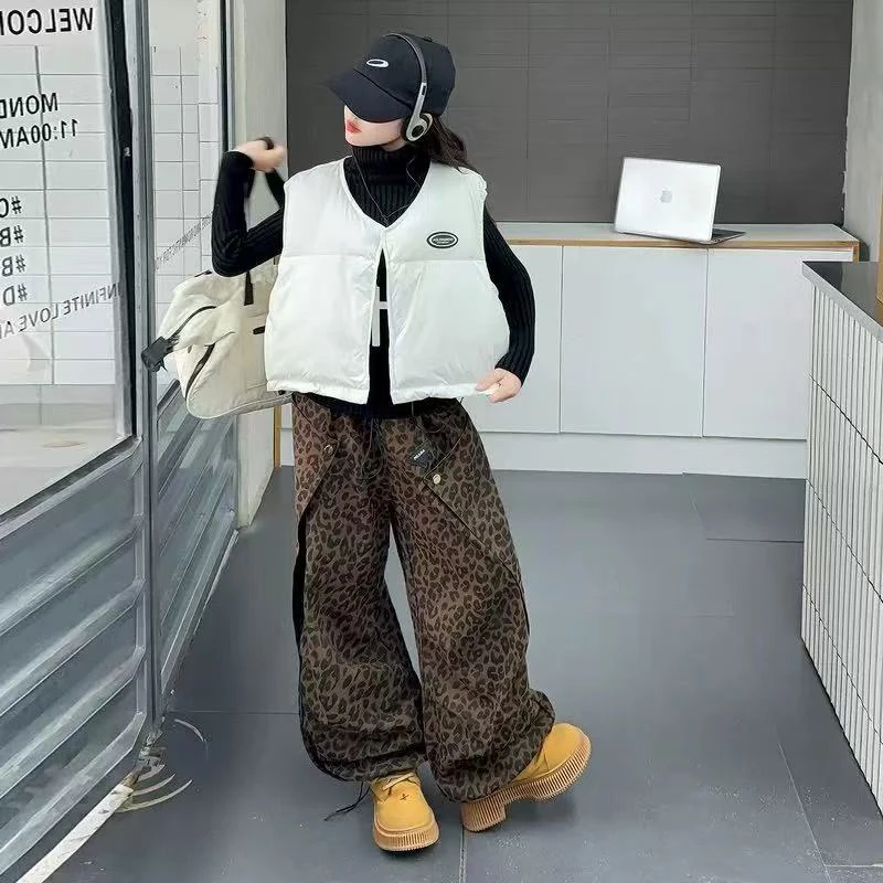 511158 韩版儿童冬季百搭洋气保暖时尚羽绒小短款马甲