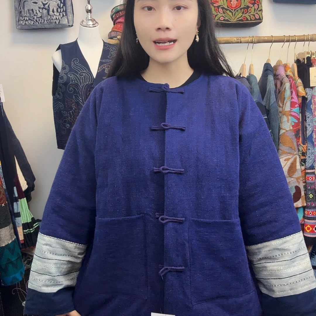 棉妤然服饰土布纯色外套