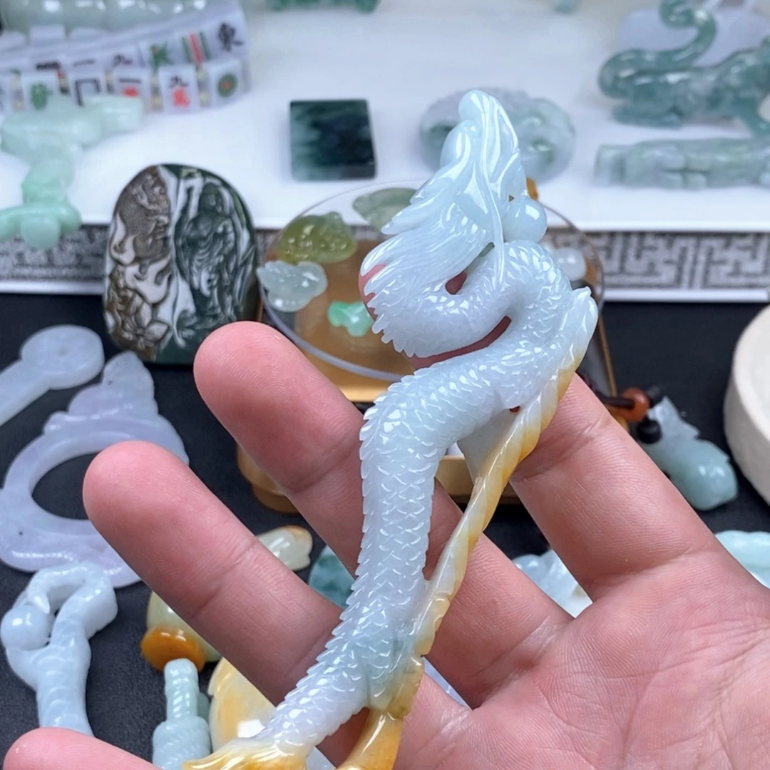 图***生翡翠未镶嵌吊坠(不含链)