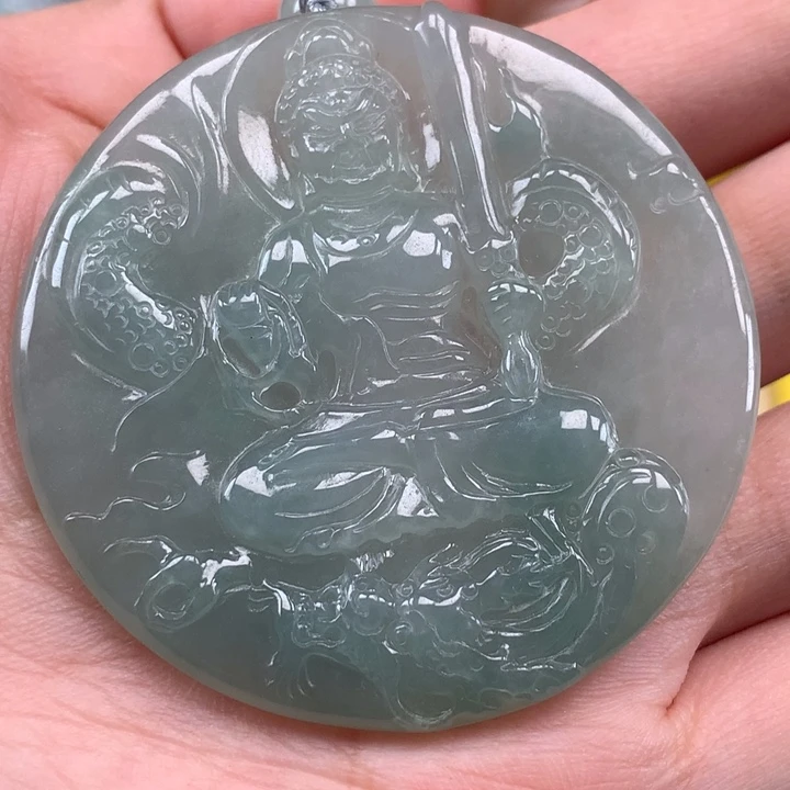 颈饰未镶嵌翡翠不动明王吊坠