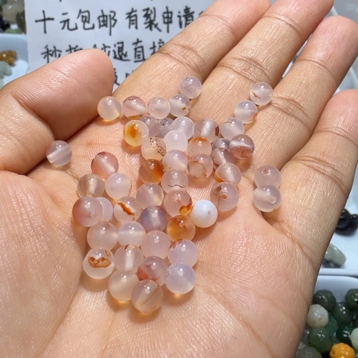 未镶嵌和田玉珠宝半成品卡六50颗