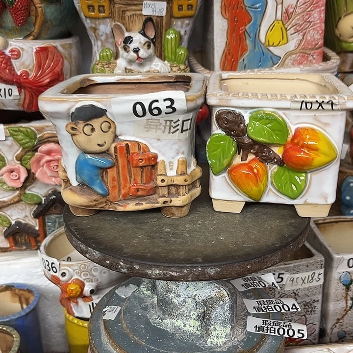 粗陶材质多肉花盆