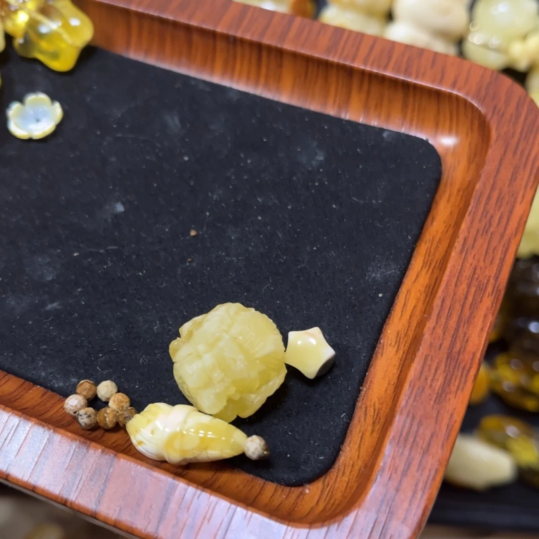 琥珀手链未镶嵌蜜蜡小狗冰淇淋星星微博