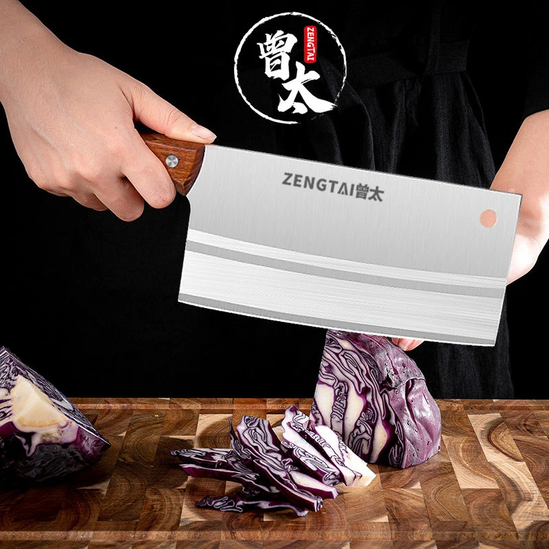 切菜刀切肉刀厨师厨房专用锋利切片刀具免磨家用菜刀不锈钢工艺