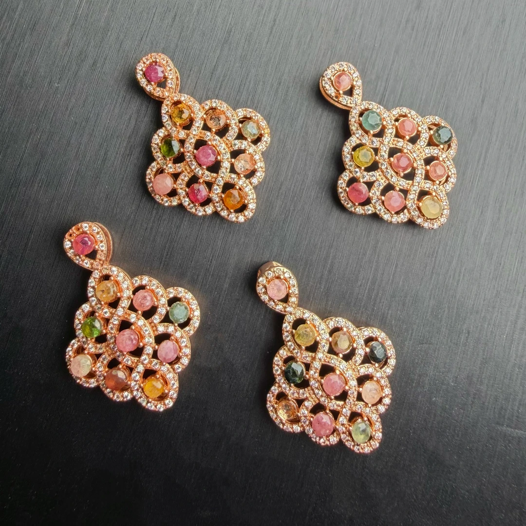 碧玺钻切吊坠-多样性发一