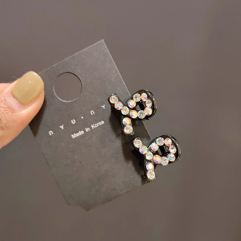 韩国施华水晶小抓夹韩版小鲨鱼夹网红爆款刘海小夹子可爱公主发夹