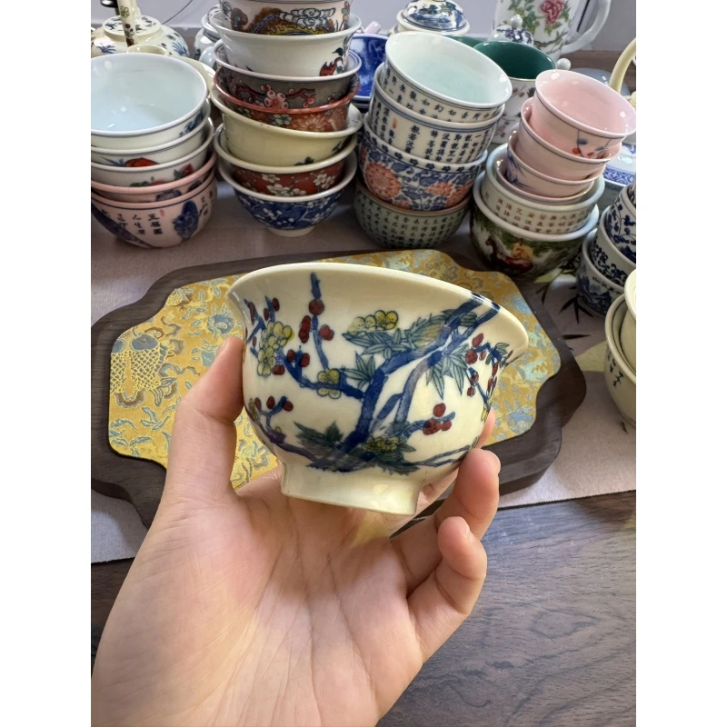 黄稀稀梅花主人杯